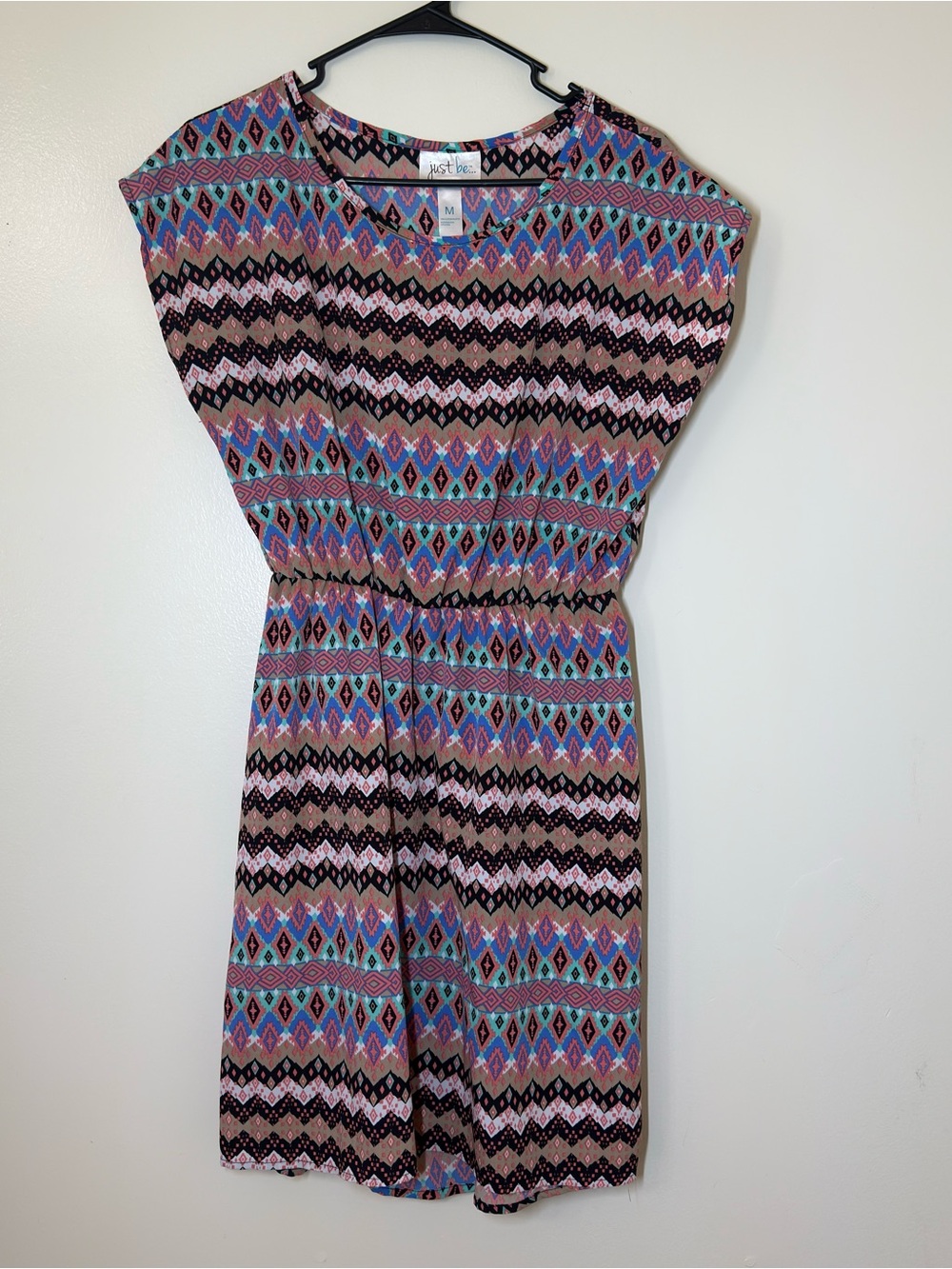 Just Be Multicolor Aztec-Print Sleeveless Dress